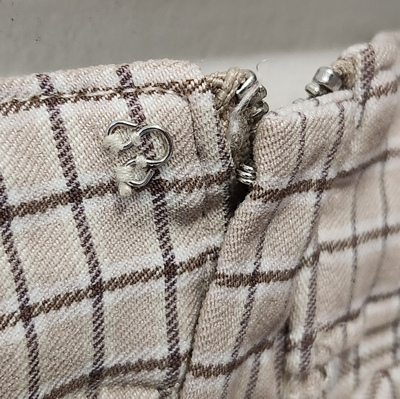 Garage Size M Plaid Slit Beige Mini Skirt - Picture 5 of 11